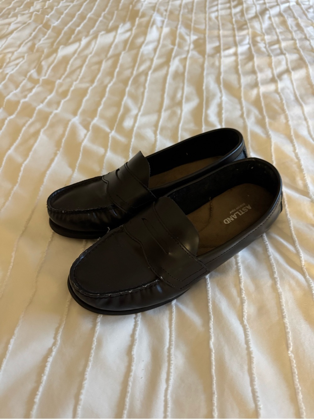 Eastland Black Leather Slip-On Penny Loafers